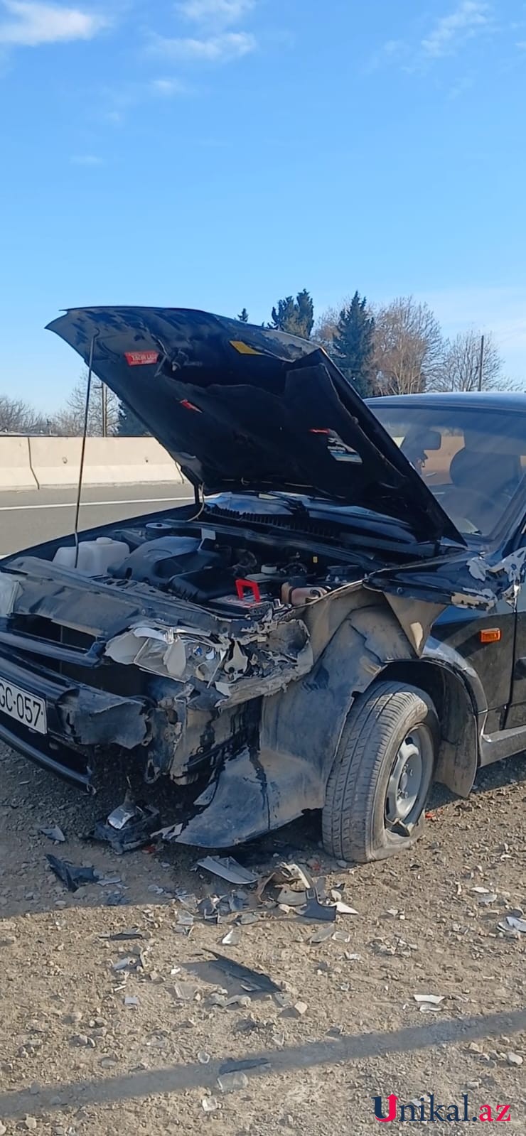 Şəmkirdə 3 avtomobil toqquşdu - FOTOLAR